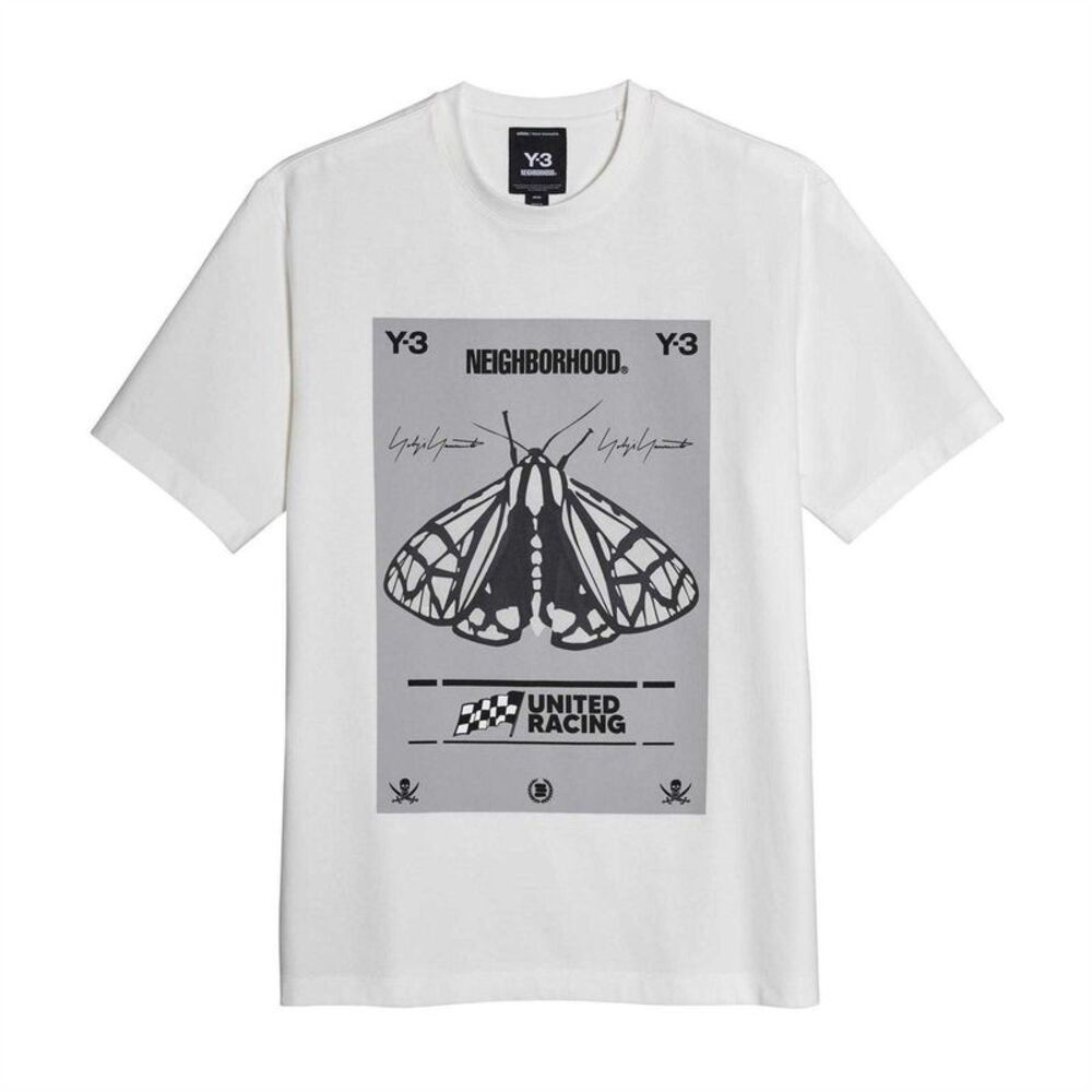 Y-3 Mens Neighborhood Moth T-Shirt / White